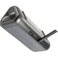 Portable Outdoor Solar Charge karaoke Bluetooth Speaker with 5000mAh Power Bank and AUX and wireless mic