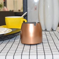 Modern luxury indoor smokeless stainless steel rose gold ashtray