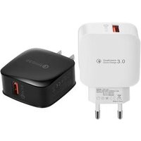 Quick Charge QC3.0 LED Travel USB Wall Charger EU/US For iphone Fast Charge Mobile Phone 1 Port Wall Socket Charger Adapter