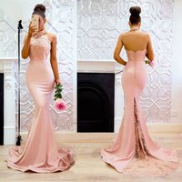 Backless Halter Neck Long Gown