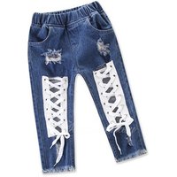 Lace Up Hollow Out Jeans