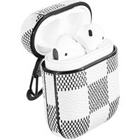 Protective Shockproof Case Checker Cover for AirPods PU Leather Monogram Designer Case
