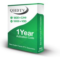 Arabic and French IPTV Channels Suscription QHDTV Account 1 Year with Spanish Indian and Morocco Channels
