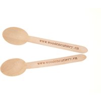 160mm Biodegradable Wood Spoon Camping