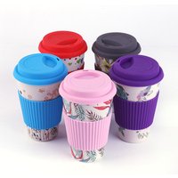 Reusable Bamboo Fibre Cup Silicone Lid