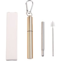 Gold Reusable Metal Drinking Straws