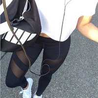 OEM Custom sport yoga gym mesh Leggings for women