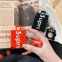 3D Fashion Style For Apple AirPods Sup Trunk Soft Case Silicone Protective Cover With Strap Protective Case Super