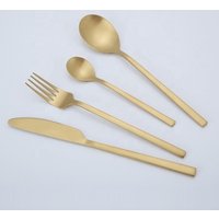 NEW, Food Grade SS430 Stainless Steel Matte Gold Cutlery