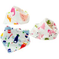 Toddlers Triangle Cotton Soft Baby Bandana Drool Bibs With Printed Custom Logo