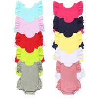 Organic Cotton Romper Fly Sleeves Love Pattern