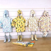 Cartoon animal pattern waterproof children rain coat baby poncho polyester raincoat outdoor child raincoat boys girls rainwear