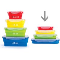 Collapsible Silicone Food Storage Containers Set 4