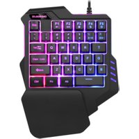 3 colors mix LED backlit USB RGB 35 keys wired one-handed gaming keyboard