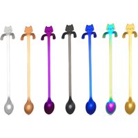 creative stainless steel spoon cute cartoon cat spoon