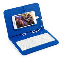 2019 High Quality leather case micro USB qwerty keyboard android mobile