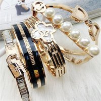 Cheap Cuff Bangle Bracelets Charm Fashion Women Stainless Steel Bracelet