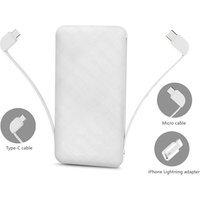 High quality mobile power bank 10000mah built-in Type-C cable and Micro cable and adapter for iPhone