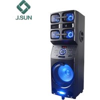 Portable speaker karaoke 12 inch wireless trolley speakers with disco light show