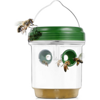 Garden Use Outdoor Solar Powered Plastic Bee Catcher Wasp Trap Bottle With Led Ultraviolet Light