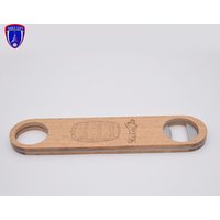 Engraved Logo Beer Bottle Opener Wood Handle