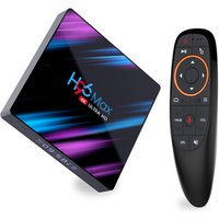 Online shopping H96 max Quad core 2.4G /5G wifi android tv box with voice remote control