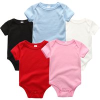 2018 5 colors sleeveless Sleeve Plain clothing custom Baby Bodysuit baby clothes romper onesie
