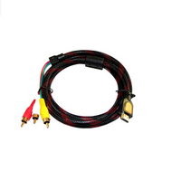 1.5m HDMI to RCA Cable HDMI Male to 3 RCA Audio Video AV Composite Male Connector Adapter Component Cable Cord For HDTV DVD