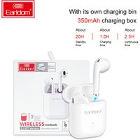 Earldom mini sport stereo headphones in ear 5.0 earbuds charging case wireless earpiece tws bluetooths earphone