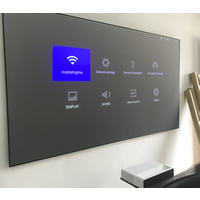 80 Inch Customize Size 16:9 Ratio PET Crystal Ambient Light Rejection Fixed Frame Projector Screen Home Theater System