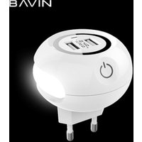 High efficiency mobile EU/UK plug travel usb LED light charger