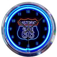 12V LED Neon Wall Clock Modern Room Decor