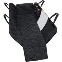 Waterproof Quilted Car Back Seat Cover for Dogs with Mesh Window