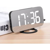 LED Digital Desktop Alarm Clock USB Charger