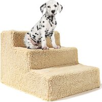 Supports up to 20 lbs, 3 Steps Ladder for Small Dogs and Cats, Portable Pet Bed Stairs