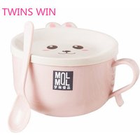japanese New Product Idea 2019 Cute design Food Grade stainless steel round shaped animal bento lunch box leakproof for kids 002