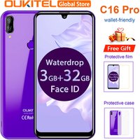 Dropshipping OUKITEL C16 Pro 5.71'' Waterdrop Screen Android 9.0 Mobile Phones 3GB 32GB Fingerprint Face ID 4G Smart Phone