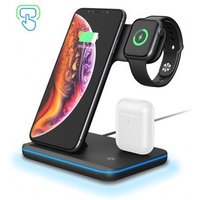 Wireless charger stand 3 in 1 15W wireless charger device for mobile phone 2.5W charger for watch 2W charging pad for earphone