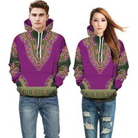 Cotton Long Sleeve African Dashiki Hoodie