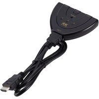 HDMI Switch,3 Port 4K HDMI Switch 3x1 Switch Splitter with Pigtail Cable Supports Full HD 4K 1080P 3D Player