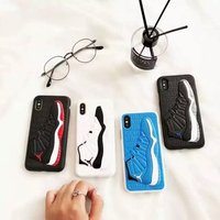 For iPhone X Case Sneaker Jordan Phone Case Sole TPU Protective Cell Mobile Phone Back Cover for Samsung