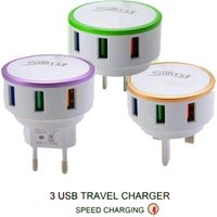 2019 new arrivals wholesale mobile accessories free shipping 3USB 5 minute fast custom portable phone USB charger with light