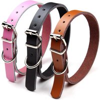 Genuine Leather Dog Collar Soft and Durable Real Cow Leather Made Pet Training Outdoor Sports Collars
