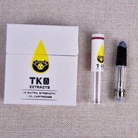 TKO Extracts Vape Cartridges Packaging Carts 0.8ml 1ml Ceramic Empty Vape Pen Cartridge E Cig Vaporizer For Thick Oil Cookies