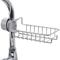 Stainless Steel Hot Sink Hanging Storage Rack Holder Faucet Clip Bathroom Kitchen Dishcloth Clip Shelf Drain Dry Towel Organizer