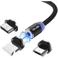 Free Shipping USB Cable for Type C USLION Magnetic Cable Charger Nylon Cloth Phone Cable