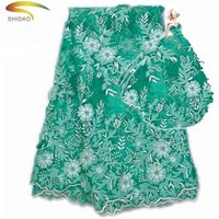 New arrival 3d beaded french lace fabric for african dress