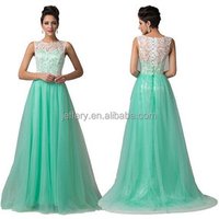 Light Green Floor Length Lace Wedding Dress