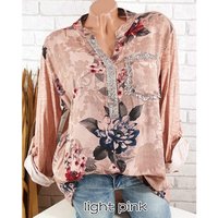 Plus V Neck Print Shirt