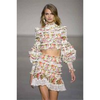 Pleated Top Skirt Two Piece Set